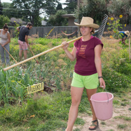 Erin Husi, a senior environmental science and international studies double major, worked an unpaid internship at Sprout City Farms, a Denver-based nonprofit that cultivates urban farms on underutilized land.