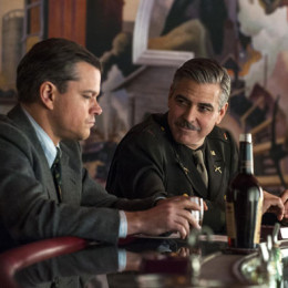Matt Damon and George Clooney in "Monuments Men."