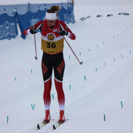 Makayla Cappel on the slopes. Photo courtesy of DU Athletics