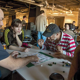 Members of Denver's game-making community came to campus in late January for the Global Game Jam. Photo: Wayne Armstrong