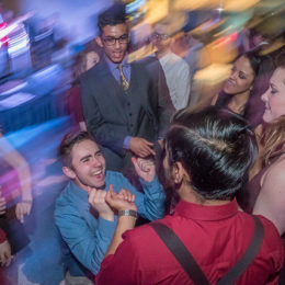 Students dance at the Founders Formal, part of the two-day Founders Celebration in May. Photo: Wayne Armstrong