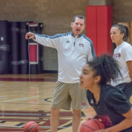 “If we can get people out to watch us just one time, they’ll come back,” says new women's basketball head coach Jim Turgeon. Photo: Wayne Armstrong
